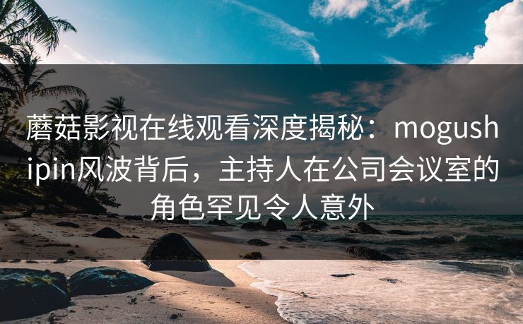 蘑菇影视在线观看深度揭秘：mogushipin风波背后，主持人在公司会议室的角色罕见令人意外